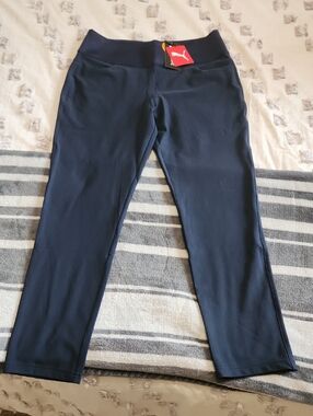 Puma Navy High-Waist Stretch Leggings